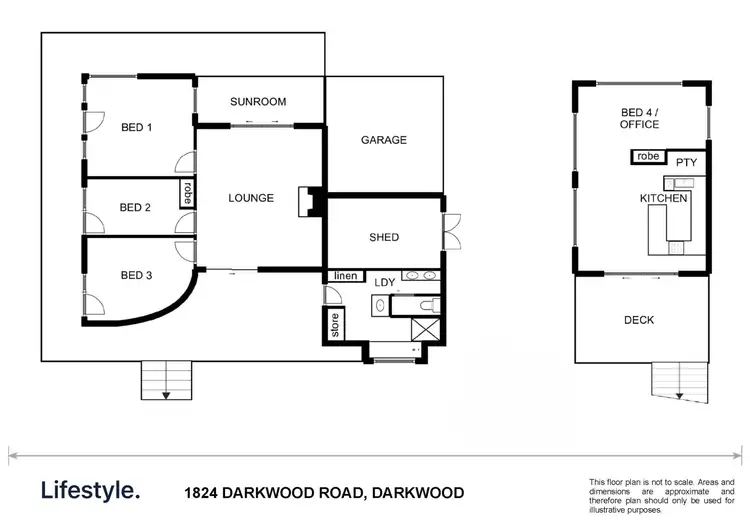 Floorplan of Homely rural property listing, 1824 Darkwood Road, Darkwood NSW 2454