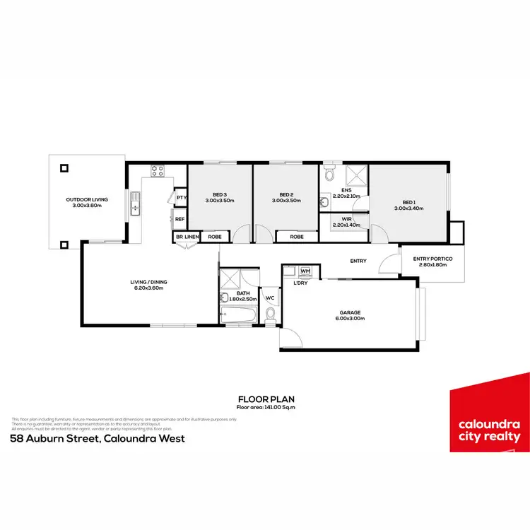 Floorplan of Homely house listing, 58 Auburn Street, Caloundra West QLD 4551