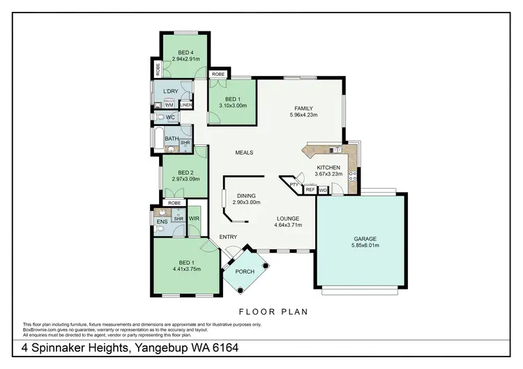 Floorplan of Homely house listing, 4 Spinnaker Heights, Yangebup WA 6164