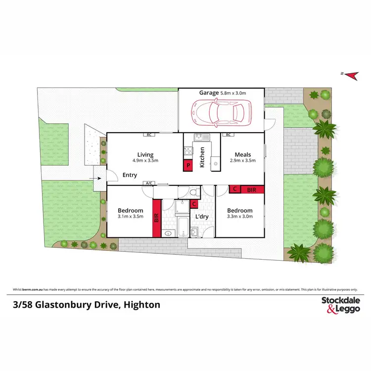 Floorplan of Homely unit listing, 3/58 Glastonbury Drive, Highton VIC 3216