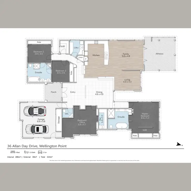Floorplan of Homely house listing, 36 Allan Day Drive, Wellington Point QLD 4160