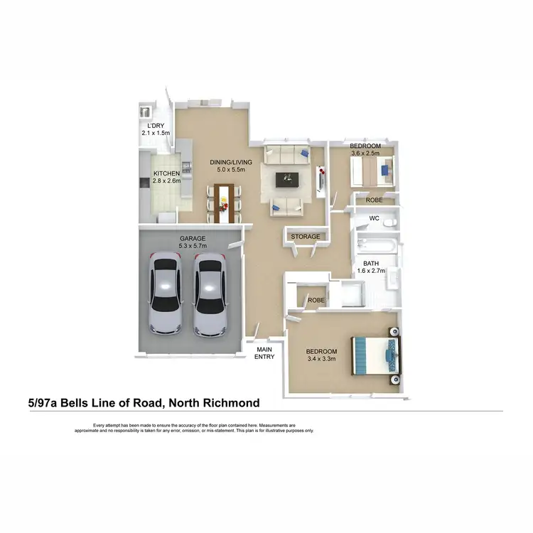 Floorplan of Homely villa listing, 5/97a Bells Line of Road, North Richmond NSW 2754