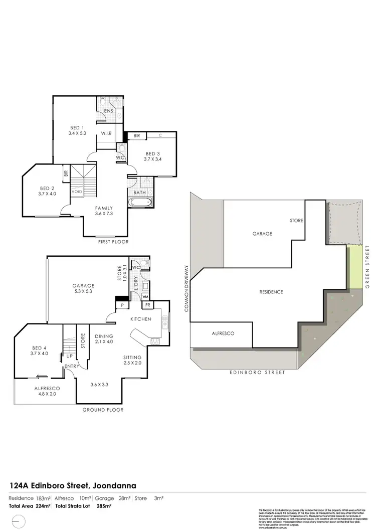 Floorplan of Homely house listing, 124A Edinboro Street, Joondanna WA 6060