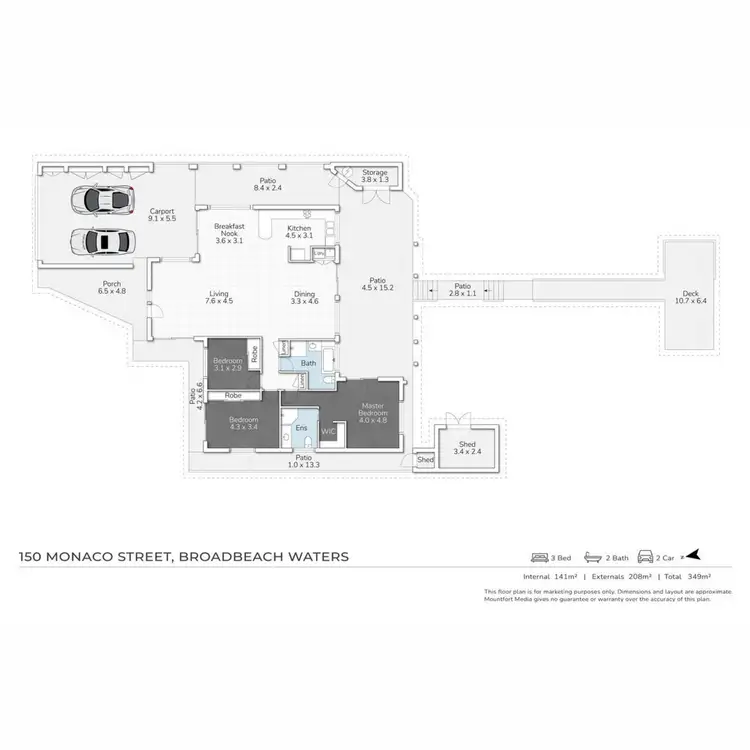 Floorplan of Homely house listing, 150 Monaco Street, Broadbeach Waters QLD 4218