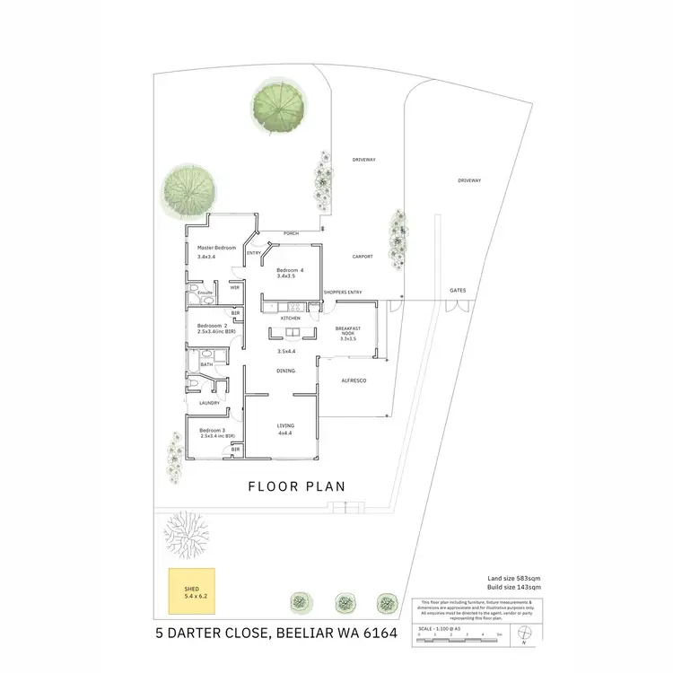 Floorplan of Homely house listing, 5 Darter Close, Beeliar WA 6164
