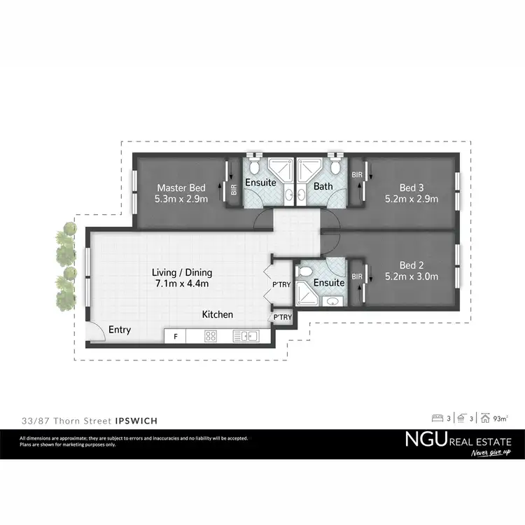 Floorplan of Homely unit listing, 19/87 Thorn Street, Ipswich QLD 4305