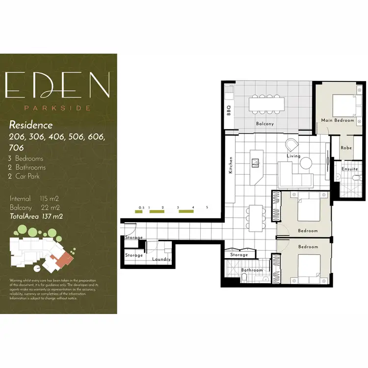 Floorplan of Homely apartment listing, 506/20-24 Curwen Terrace, Chermside QLD 4032