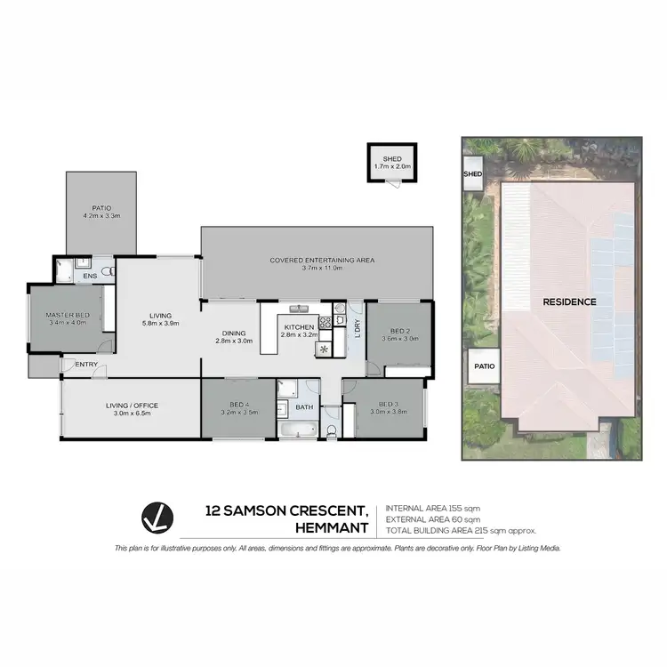 Floorplan of Homely house listing, 12 Samson Crescent, Hemmant QLD 4174