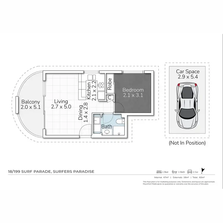 Floorplan of Homely apartment listing, 18/199 Surf Parade, Surfers Paradise QLD 4217