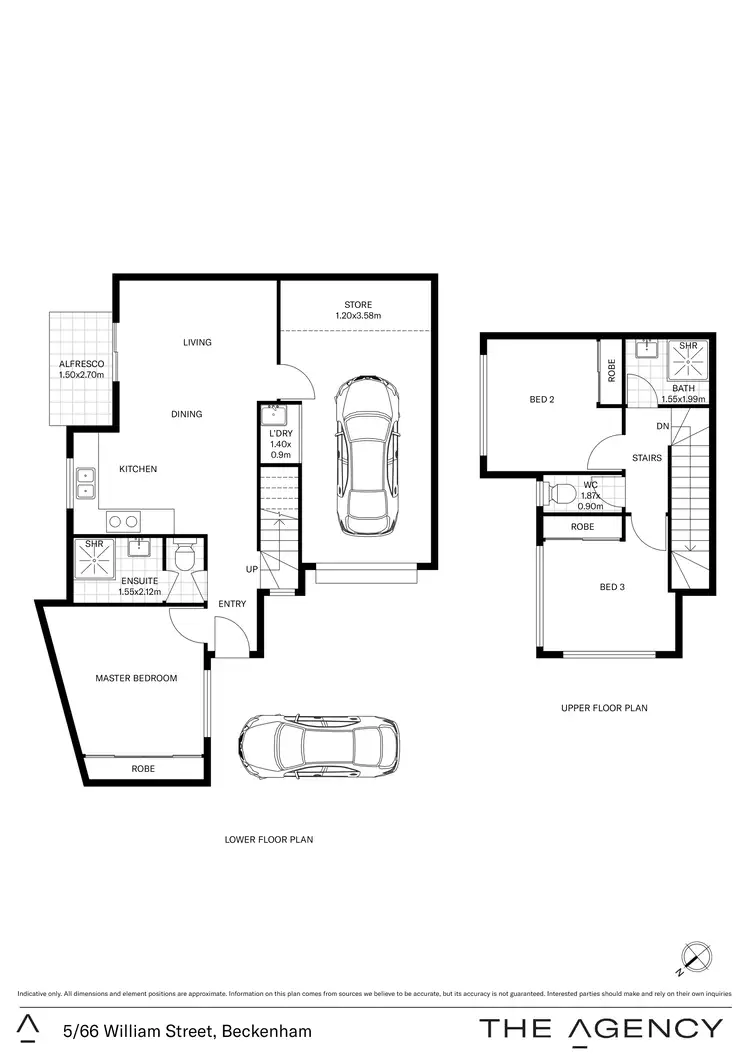 Floorplan of Homely townhouse listing, 5/66 William Street, Beckenham WA 6107