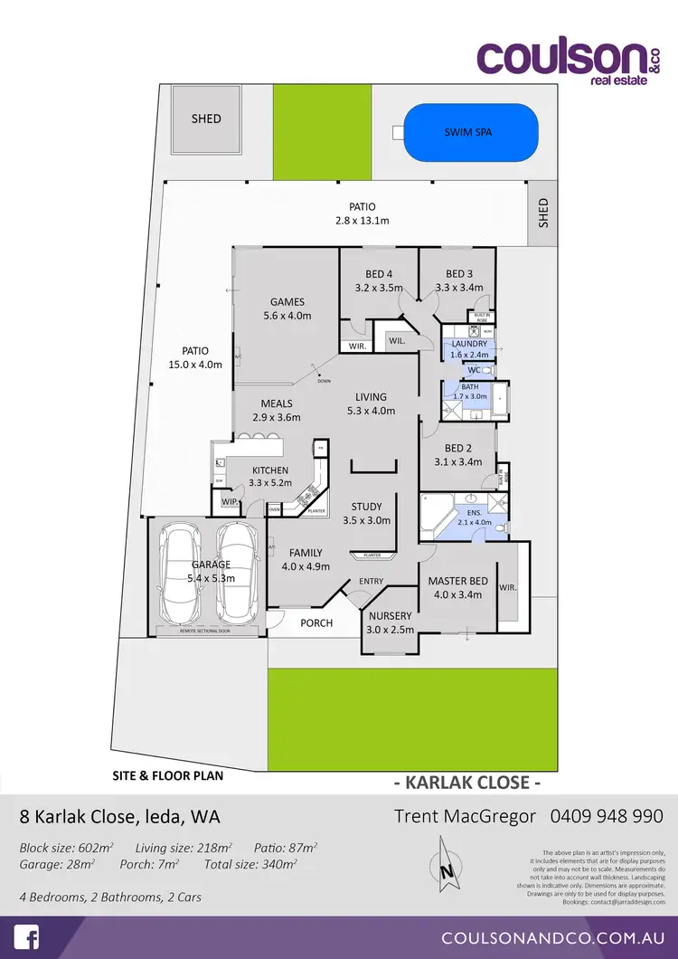Floorplan of Homely house listing, 8 Karlak Close, Leda WA 6170