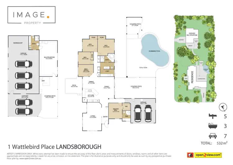 Floorplan of Homely house listing, 1 Wattlebird Place, Landsborough QLD 4550