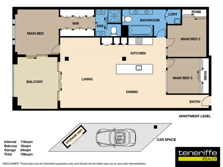 Floorplan of Homely apartment listing, 23/22 Florence Street, Teneriffe QLD 4005