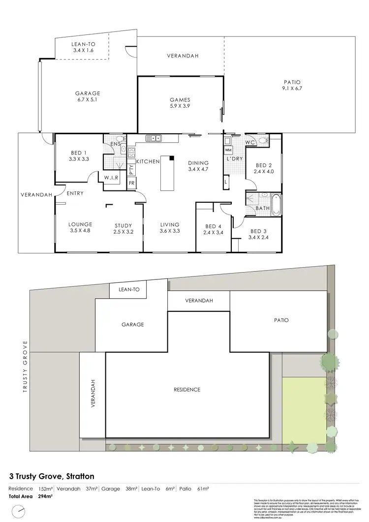 Floorplan of Homely house listing, 3 Trusty Grove, Stratton WA 6056