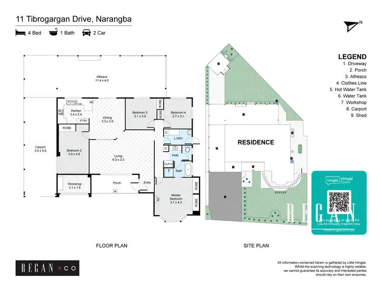 Floorplan of Homely house listing, 11 Tibrogargan Drive, Narangba QLD 4504