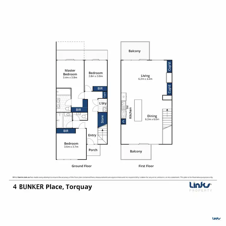 Floorplan of Homely townhouse listing, 4 Bunker Place, Torquay VIC 3228