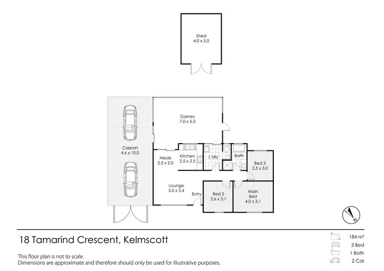 Floorplan of Homely house listing, 18 Tamarind Crescent, Kelmscott WA 6111