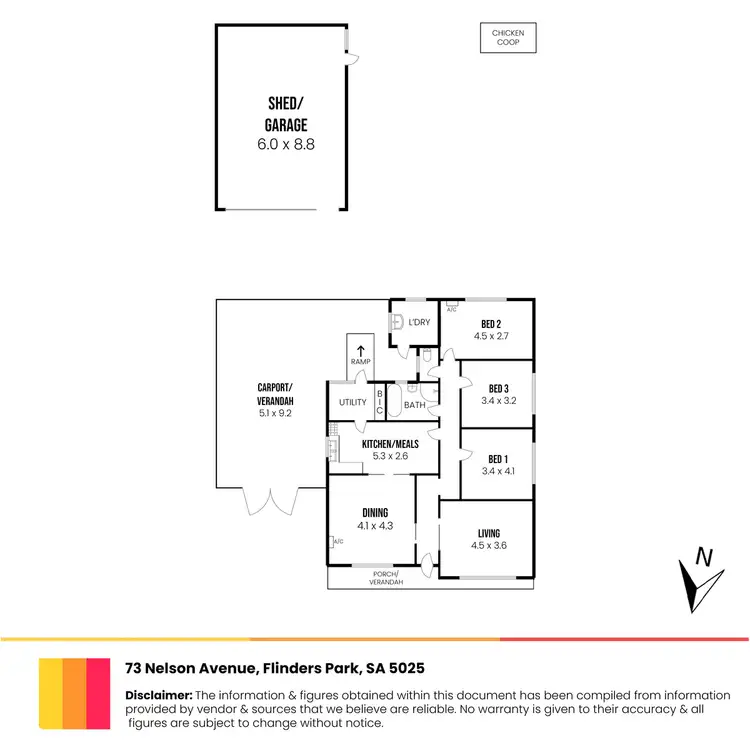 Floorplan of Homely house listing, 73 Nelson Avenue, Flinders Park SA 5025