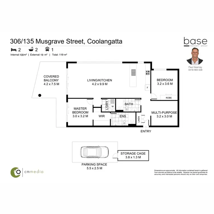 Floorplan of Homely apartment listing, 306/133-135 Musgrave Street, Coolangatta QLD 4225