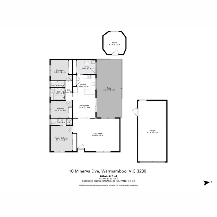 Floorplan of Homely house listing, 10 Minerva Drive, Warrnambool VIC 3280