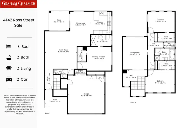 Floorplan of Homely townhouse listing, 4/42 Ross Street, Sale VIC 3850