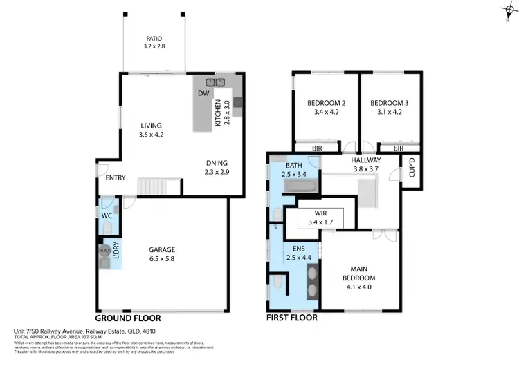 Floorplan of Homely townhouse listing, 7/50 Railway Avenue, Railway Estate QLD 4810