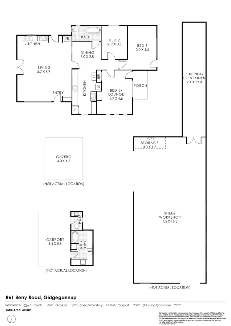Floorplan of Homely house listing, 861 Berry Road, Gidgegannup WA 6083