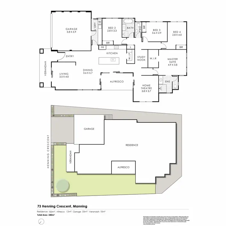 Floorplan of Homely house listing, 73 Henning Crescent, Manning WA 6152