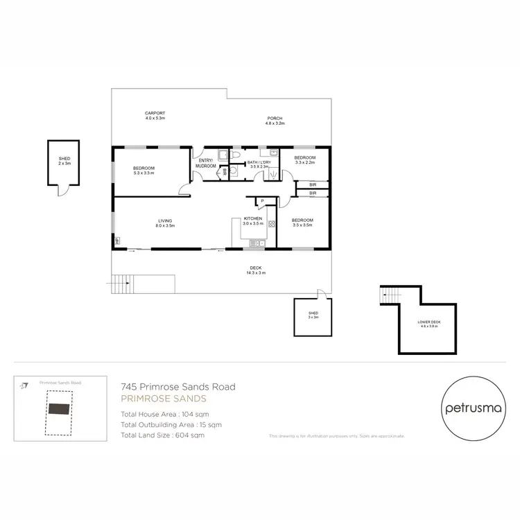 Floorplan of Homely house listing, 745 Primrose Sands Road, Primrose Sands TAS 7173