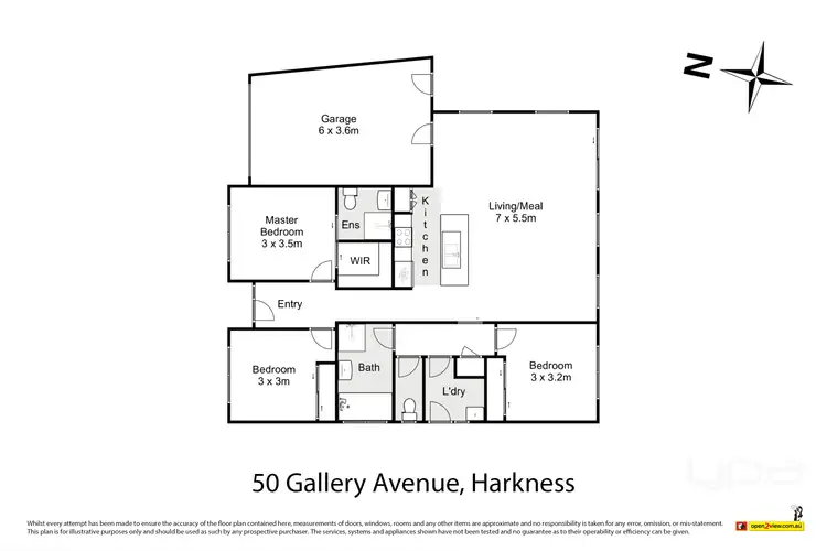 Floorplan of Homely house listing, 50 Gallery Avenue, Harkness VIC 3337