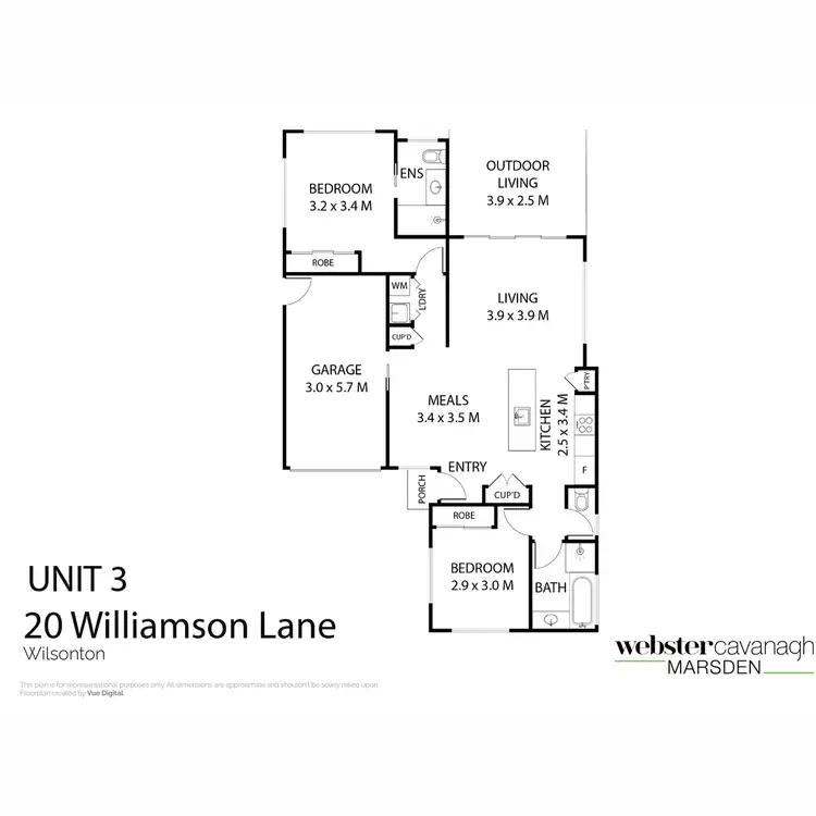 Floorplan of Homely unit listing, 3/20 Williamson Lane, Wilsonton QLD 4350