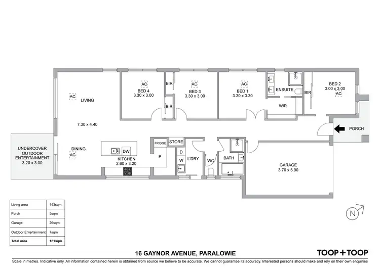 Floorplan of Homely house listing, 16 Gaynor Avenue, Paralowie SA 5108