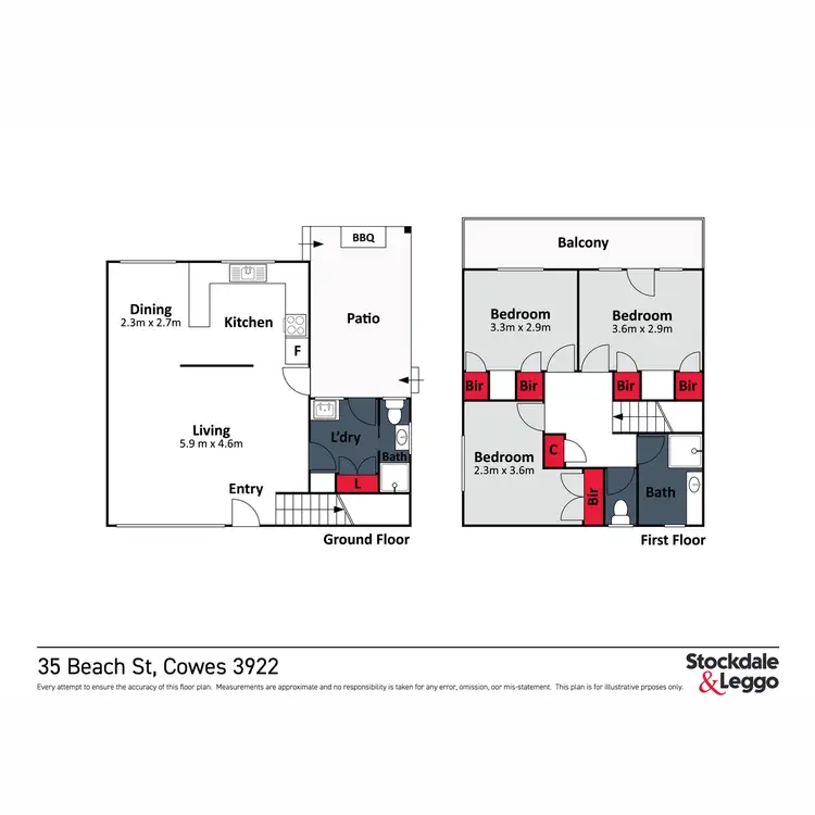 Floorplan of Homely house listing, 35 Beach Street, Cowes VIC 3922