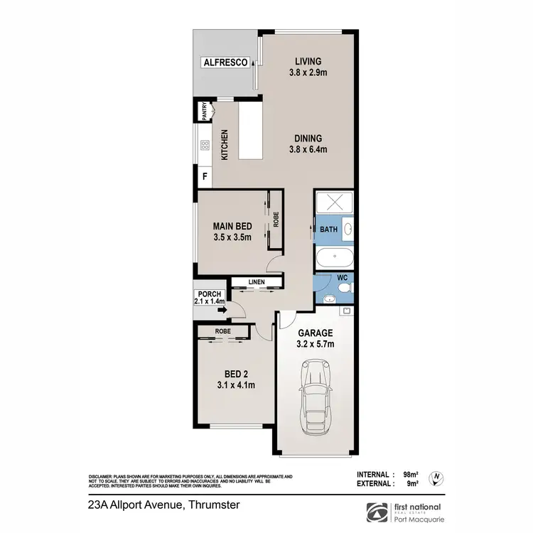Floorplan of Homely unit listing, 23a Allport Avenue, Thrumster NSW 2444