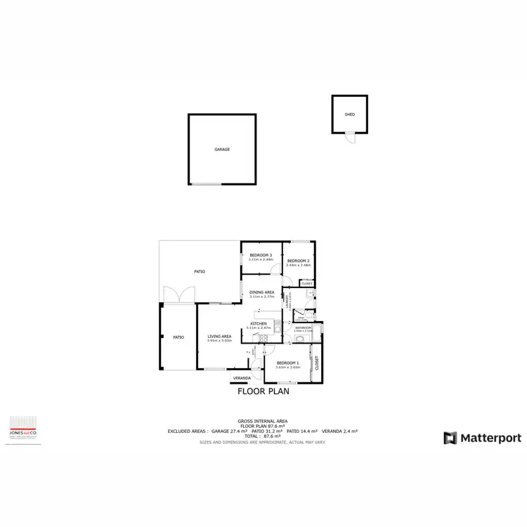 Floorplan of Homely house listing, 16 Walkington Way, Eden Hill WA 6054