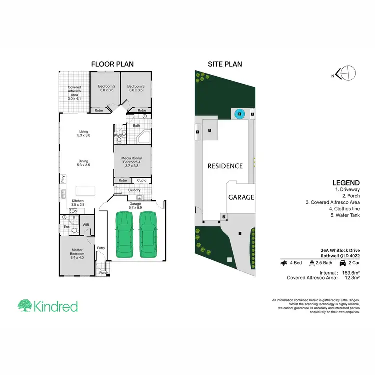 Floorplan of Homely house listing, 26A Whitlock Drive, Rothwell QLD 4022