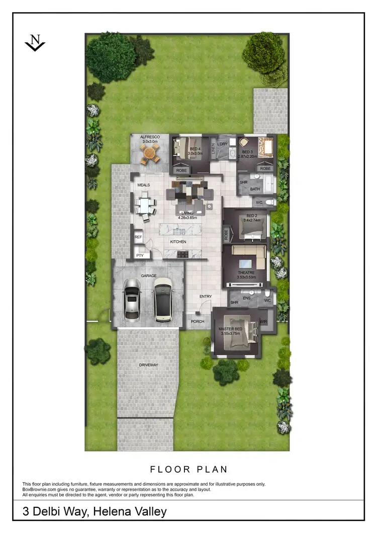 Floorplan of Homely house listing, 3 Delbi Way, Helena Valley WA 6056