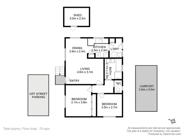 Floorplan of Homely villa listing, 1/25 Euston Street, Claremont TAS 7011
