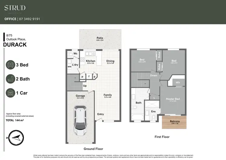 Floorplan of Homely apartment listing, 8/75 Outlook Place, Durack QLD 4077