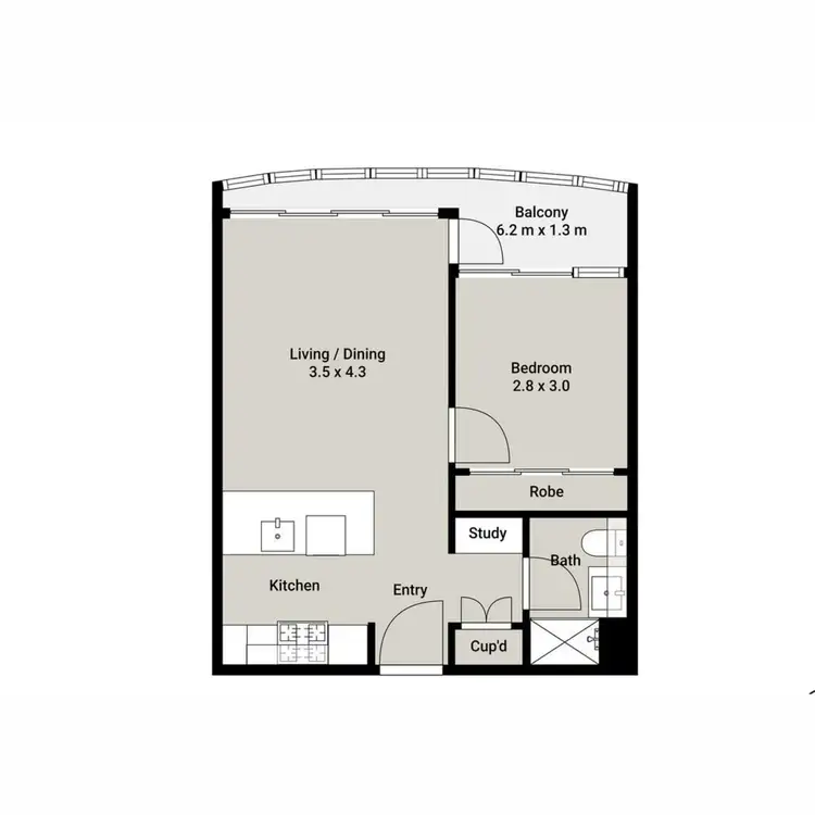 Floorplan of Homely apartment listing, 2002/179 Alfred Street, Fortitude Valley QLD 4006