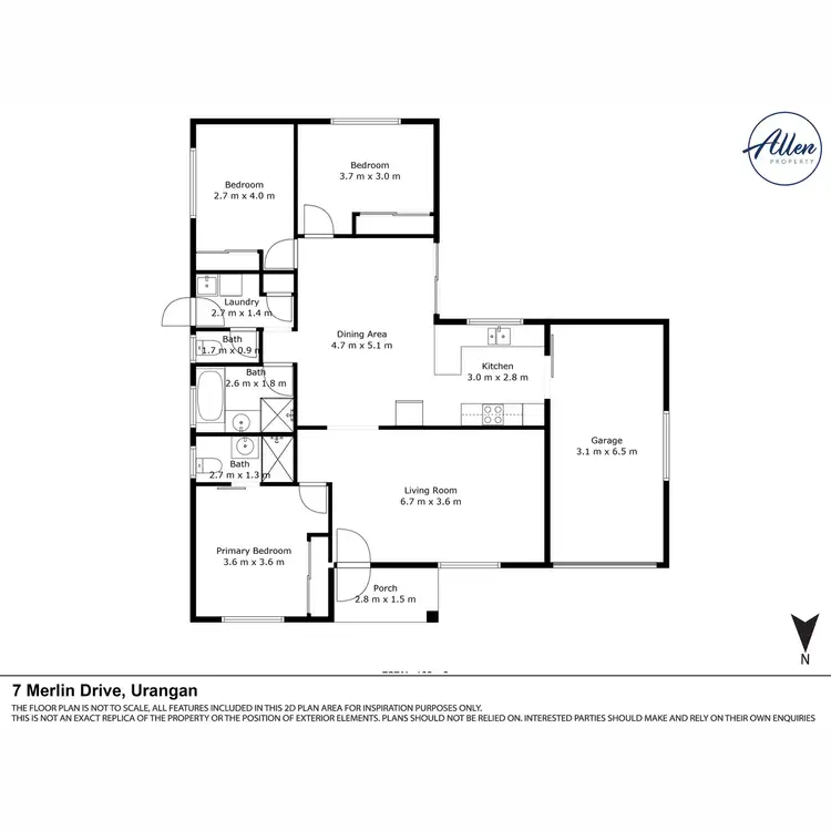 Floorplan of Homely house listing, 7 Merlin Drive, Urangan QLD 4655