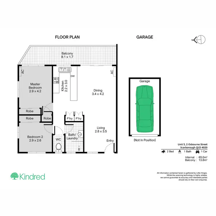 Floorplan of Homely unit listing, 5/2 Osbourne Street, Scarborough QLD 4020