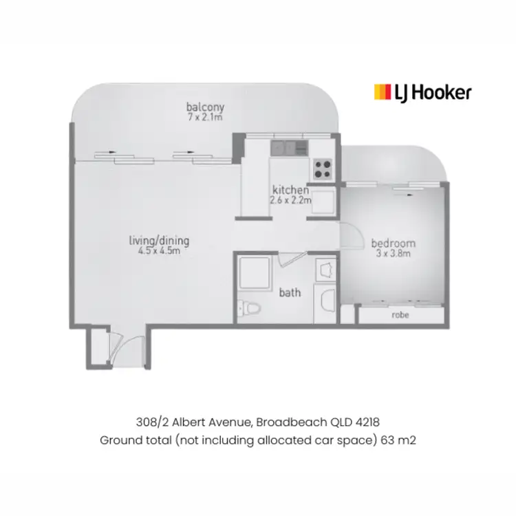 Floorplan of Homely apartment listing, 302/8 Albert Avenue, Broadbeach QLD 4218