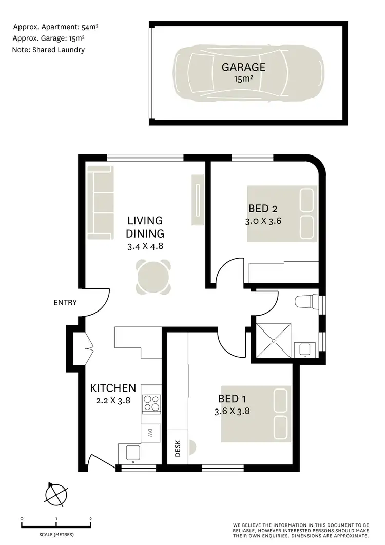 Floorplan of Homely apartment listing, 1/4-6 Nicholson Street, Balmain East NSW 2041