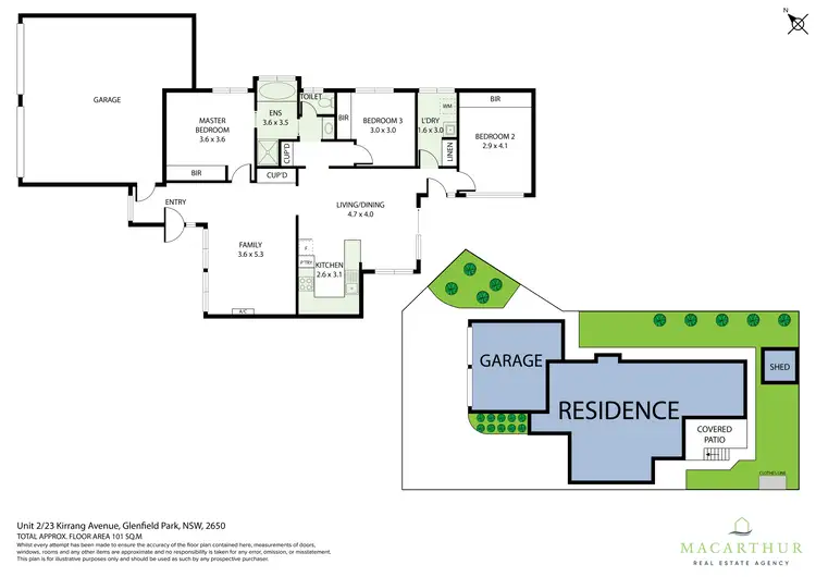 Floorplan of Homely unit listing, 2/23 Kirrang Avenue, Glenfield Park NSW 2650