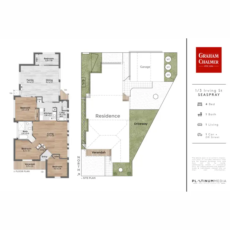 Floorplan of Homely house listing, 1/3 Irving Street, Seaspray VIC 3851