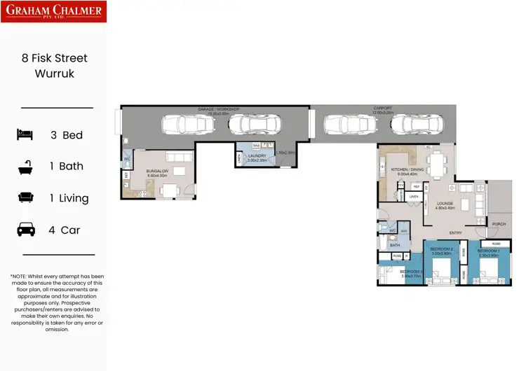 Floorplan of Homely house listing, 8 Fisk Street, Wurruk VIC 3850