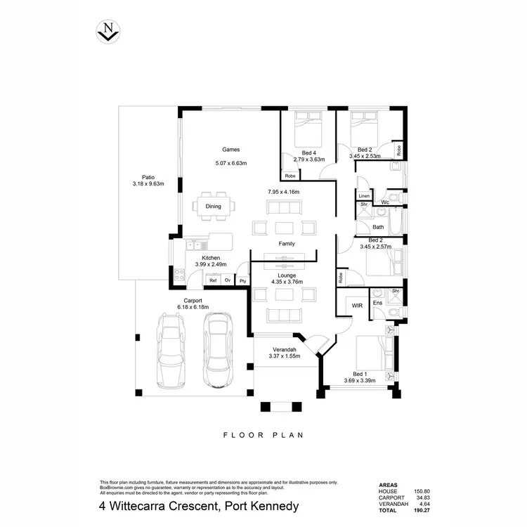 Floorplan of Homely house listing, 4 Wittecarra Crescent, Port Kennedy WA 6172