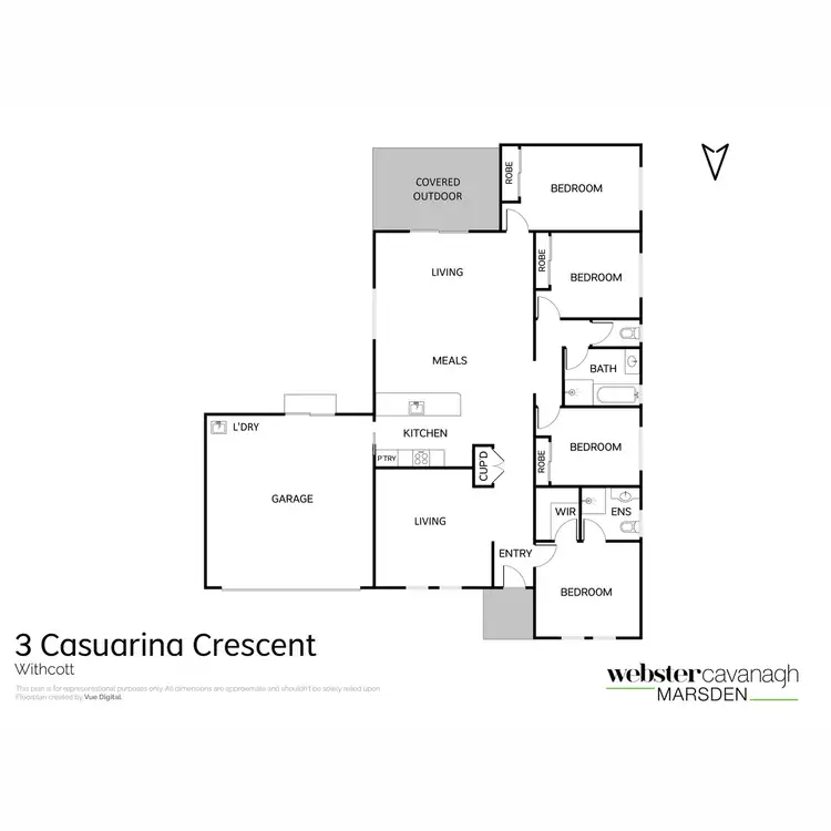 Floorplan of Homely house listing, 3 Casuarina Crescent, Withcott QLD 4352