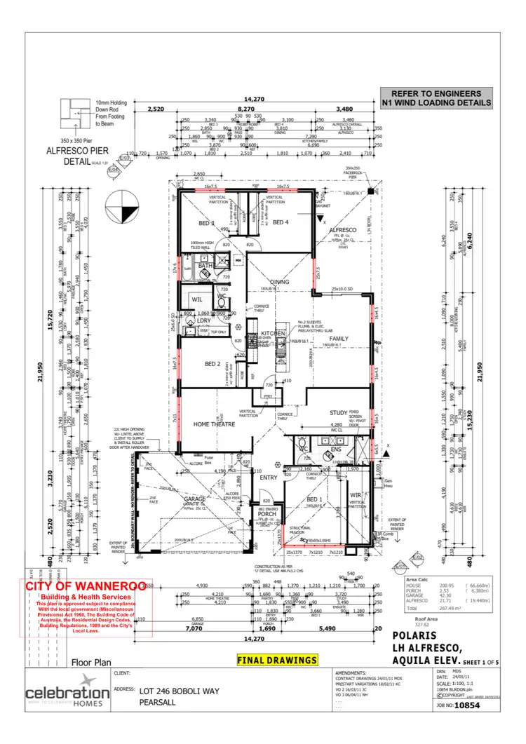 Floorplan of Homely house listing, 45 Boboli Way, Pearsall WA 6065
